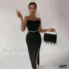 Amy Fashion - Elegant Clothing Celebrity Party Club Bodycon Midi Dresses