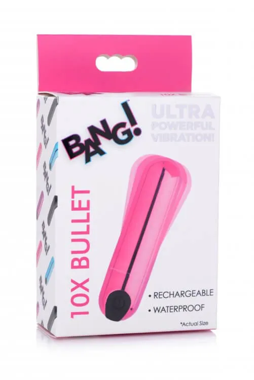 Bang! 10X Vibrating Metallic Bullet Pink