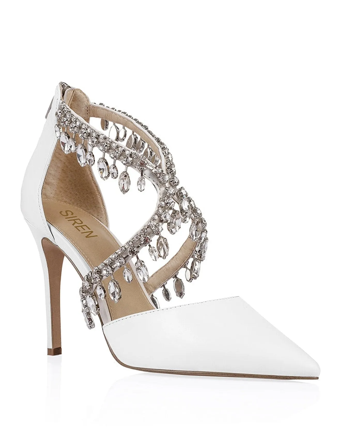 Bella Formal Heels - 15 White Kid Leather