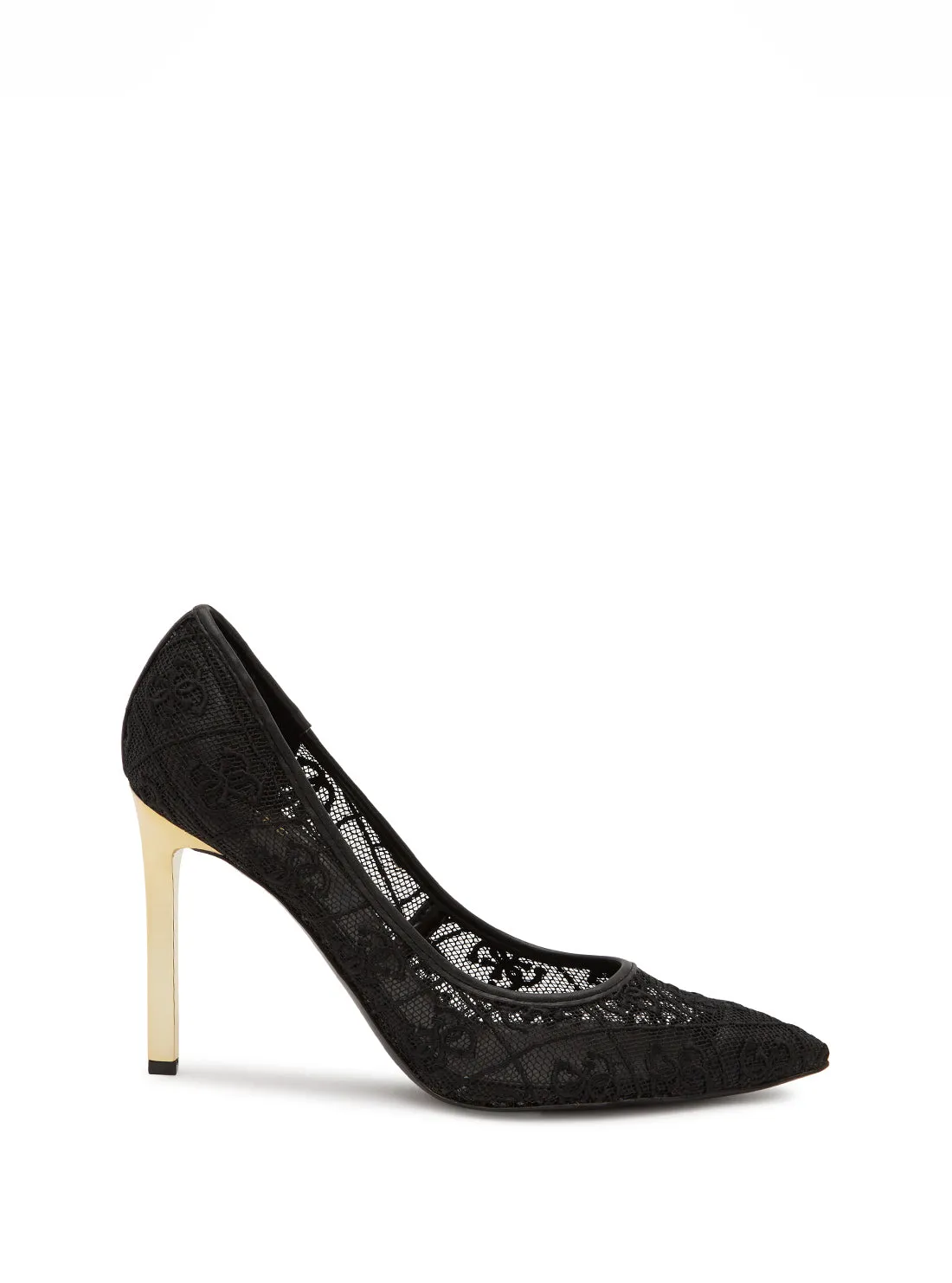 Black Seannay Logo Pumps