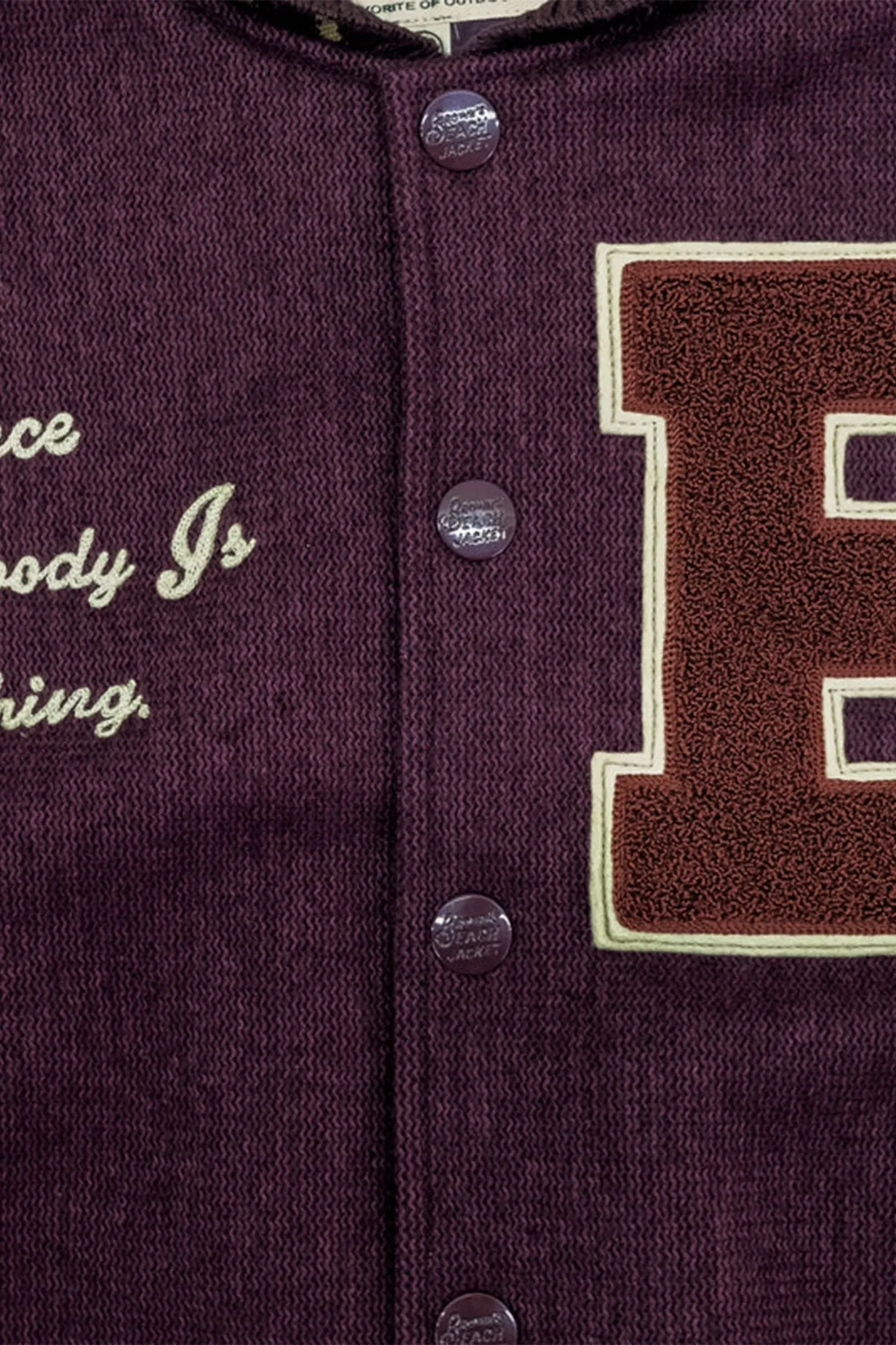 Brown's Beach Varsity Jacket - Burgundy