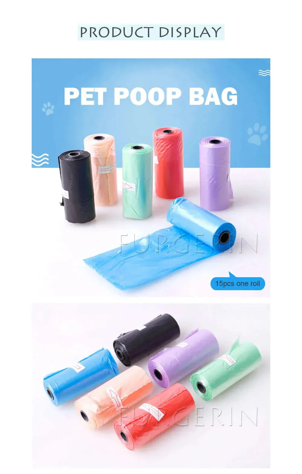 Eco-Friendly Degradable Dog Poop Bags – 75 Count, 5 Rolls for Cats & Dogs