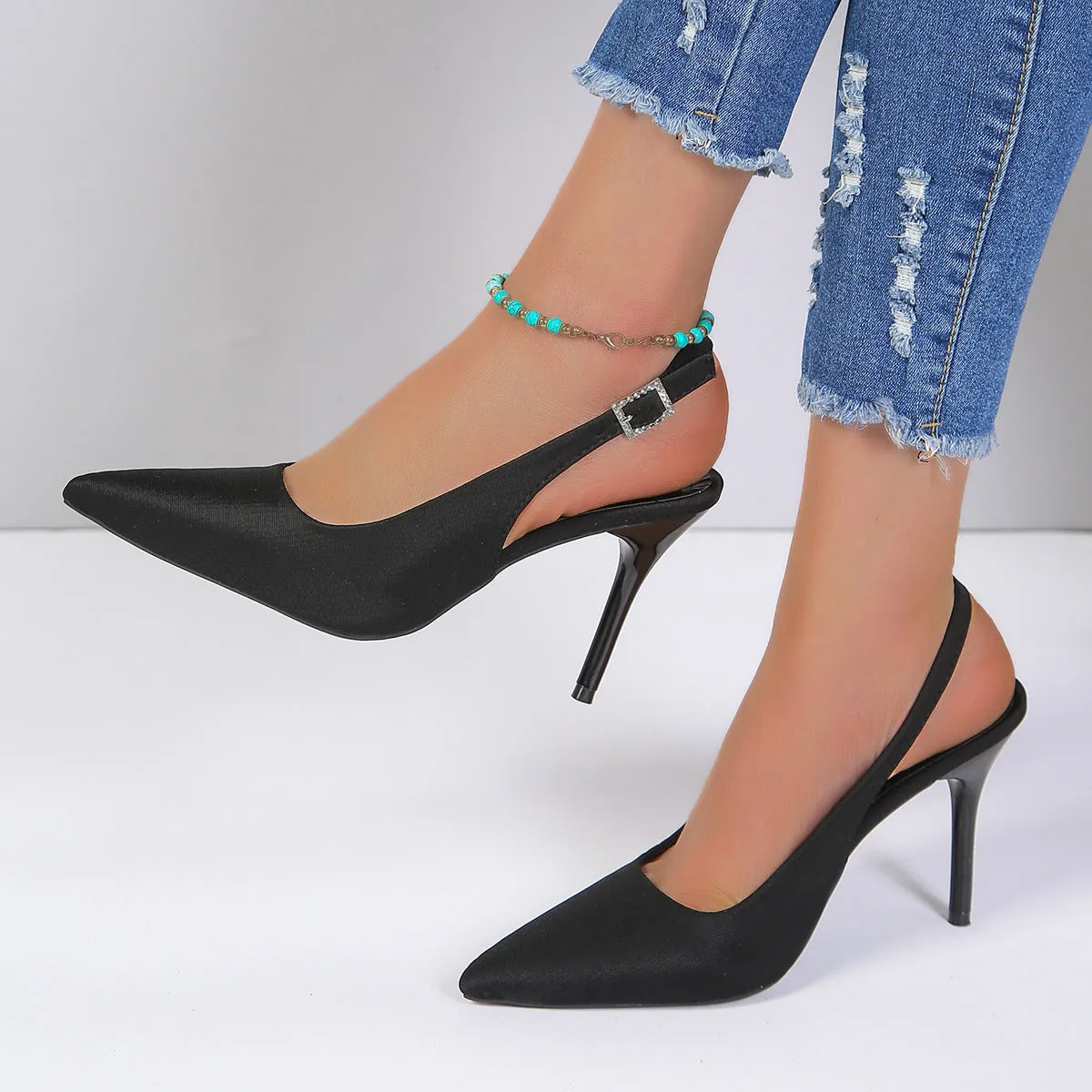 Fashion Summer Pointed Toe High Heels Shoes with Buckle