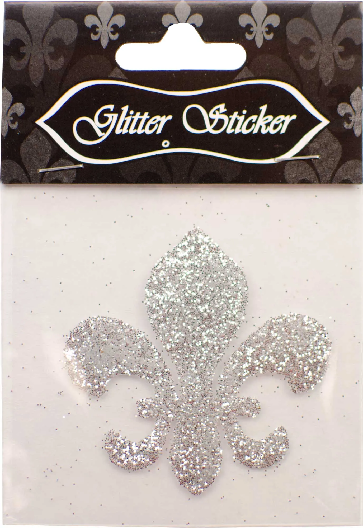 Fleur de Lis Silver Sticker