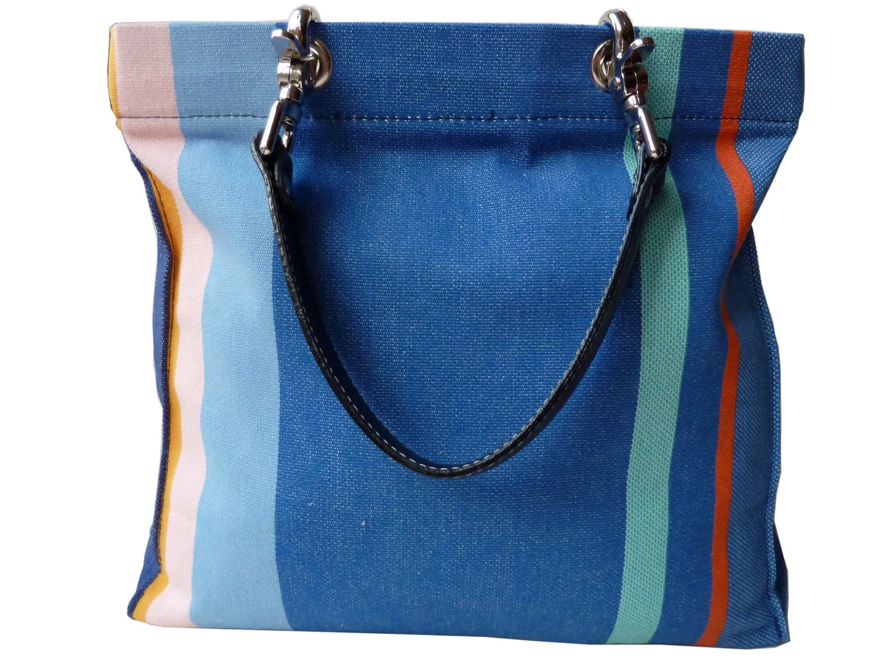 French Cotton Stripe Bags Blue White Color Block