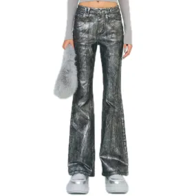 FUTURE Mirage Silver Nebula Stretch-flared Jeans