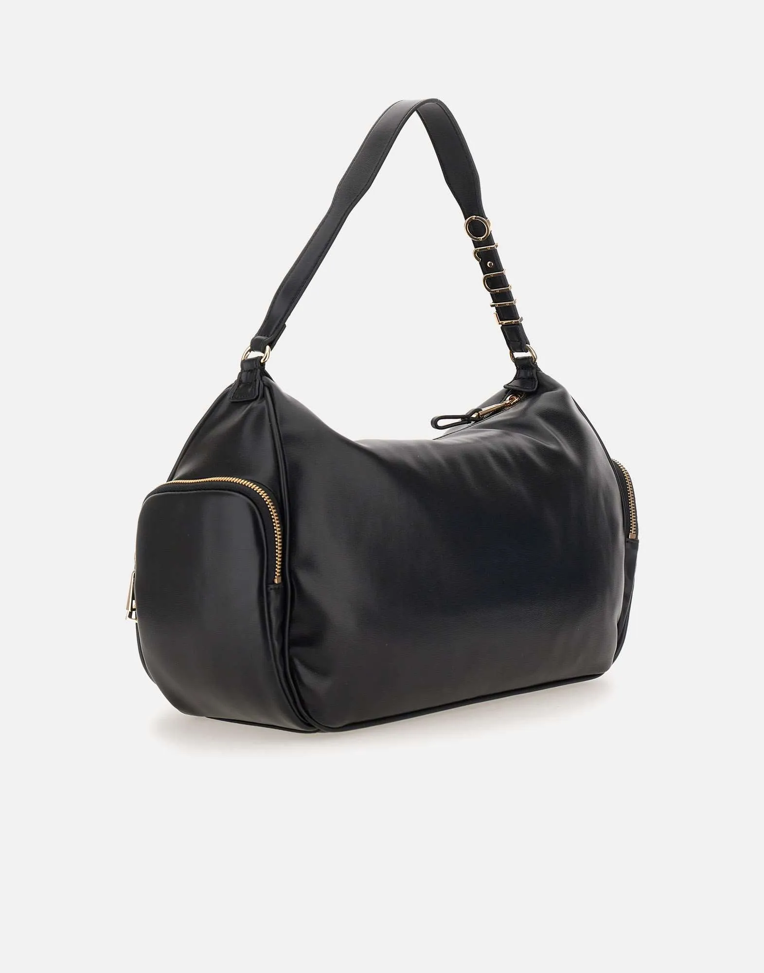 Garima Black Shoulder Bag with Gold Accents