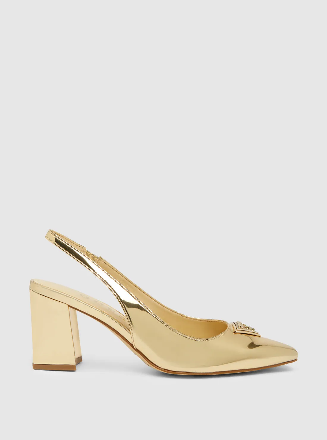 Gold Valinda Block Heel