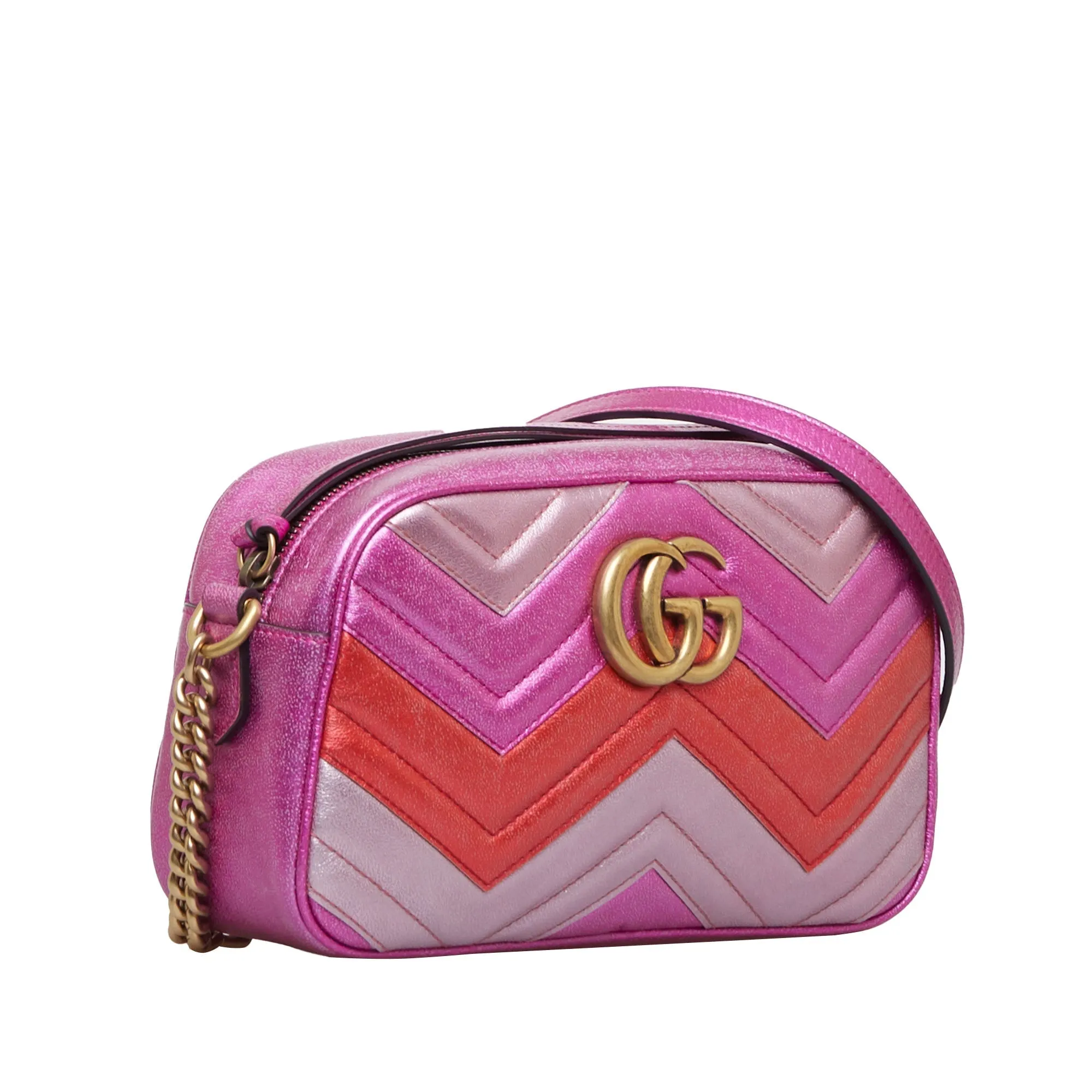 Gucci GG Marmont Crossbody Bag Metallic Triclolor