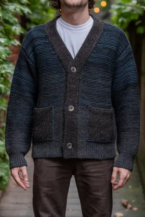 Indi   Ash Ren Cardigan - Black/Dark Indigo