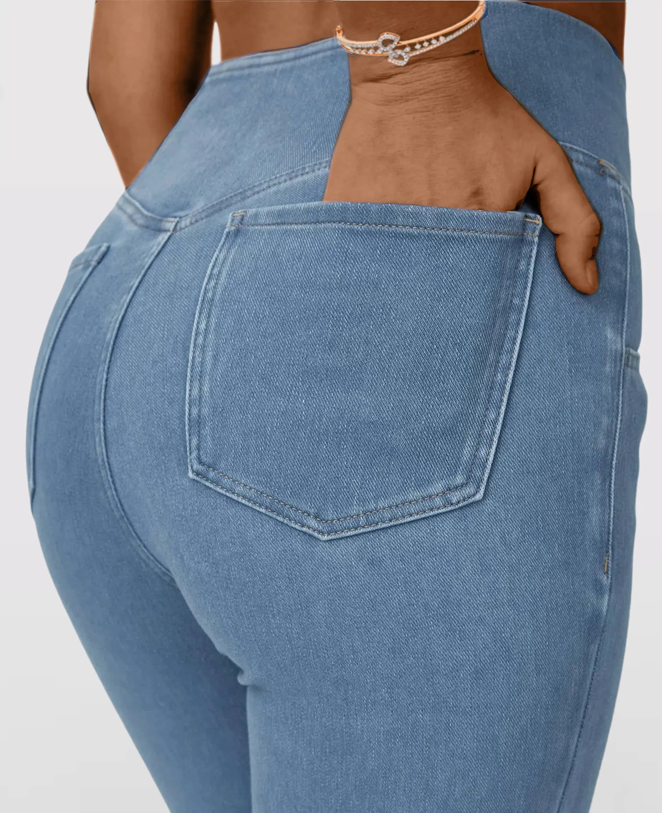 Javiera Jeans | Hoge Taille Uitlopende Jeans