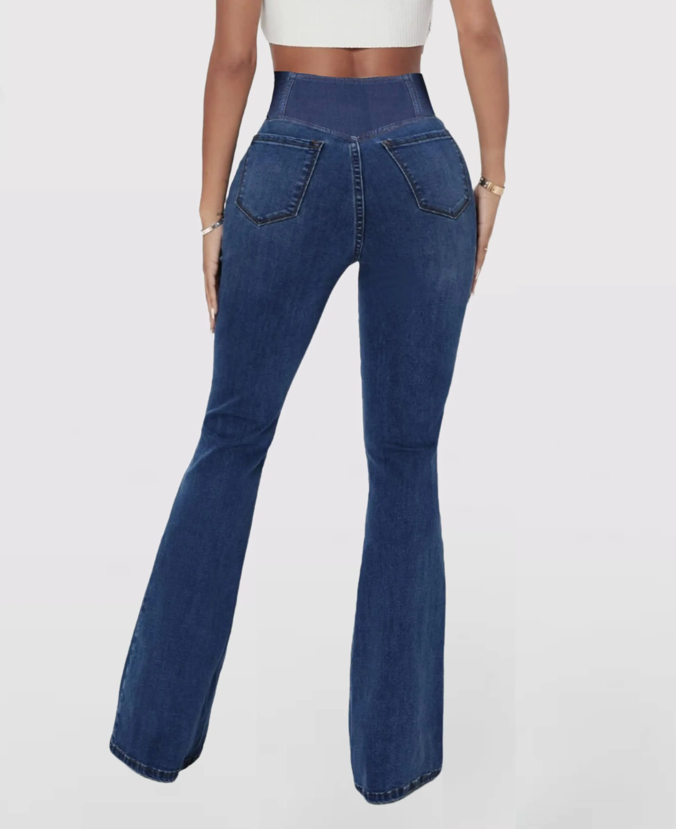 Javiera Jeans | Hoge Taille Uitlopende Jeans