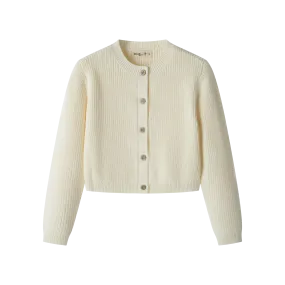 KNIT CARDIGAN-CREME