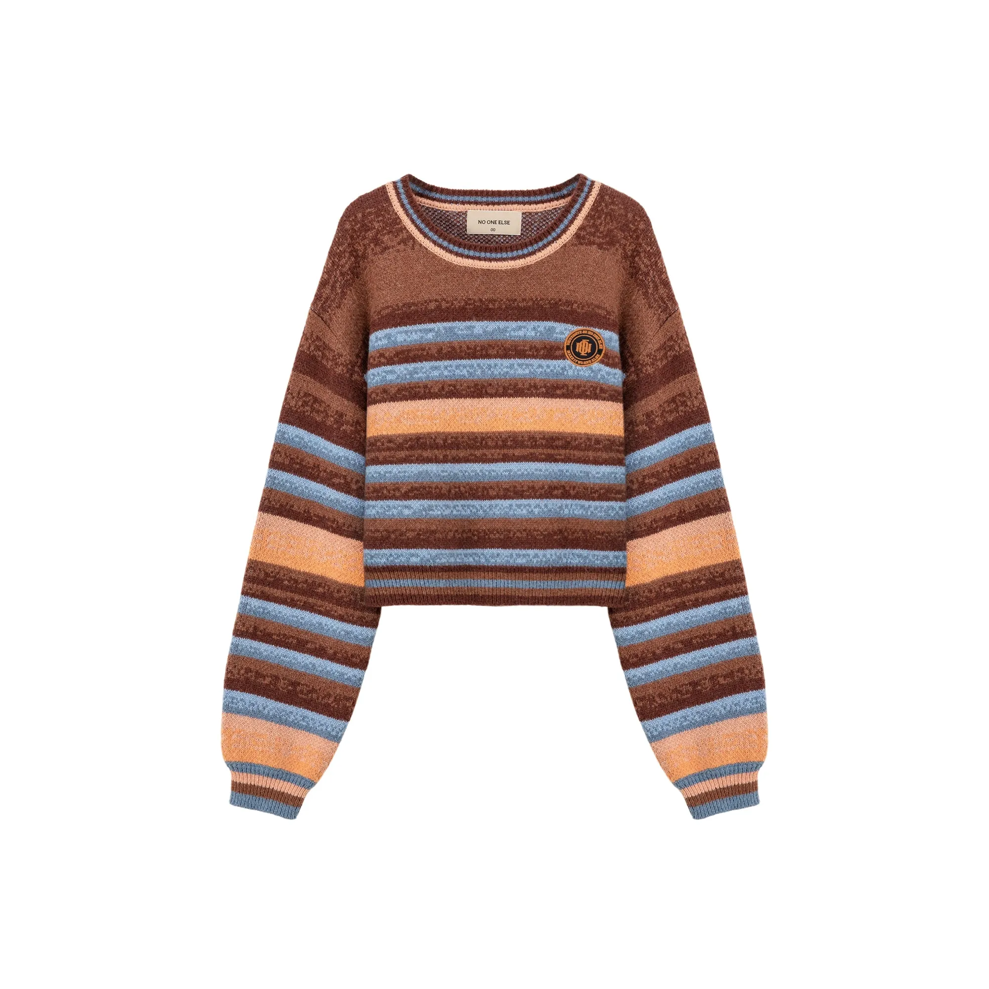 Logo Striped Loose Fit Knit Sweater