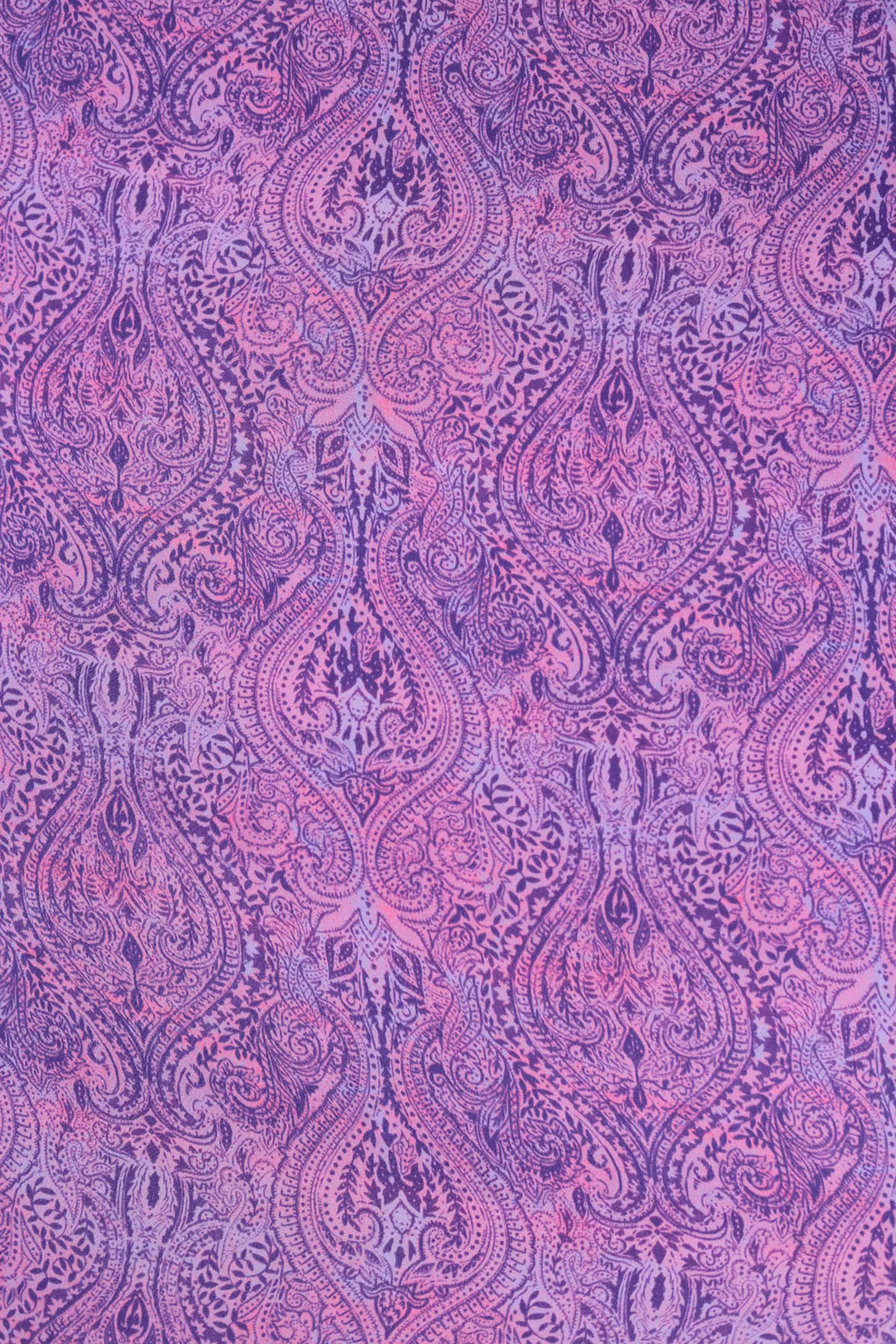 Magenta Purple Traditional Printed Gaji Silk Fabric