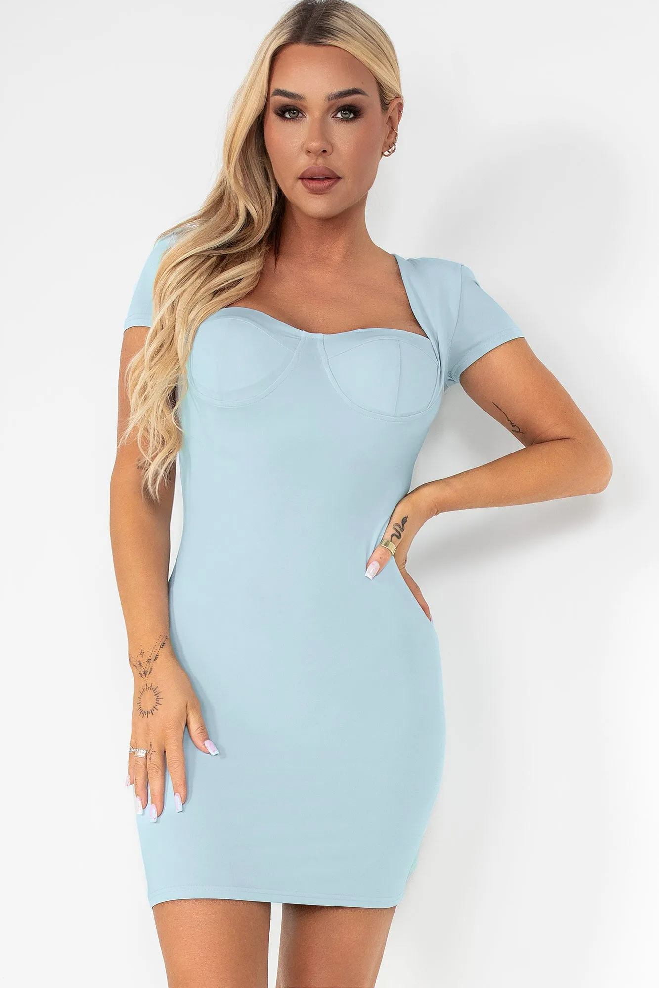 Maggie Powder Blue Bodycon Dress