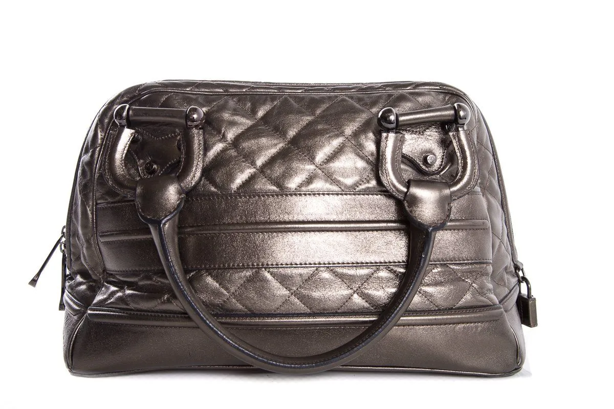 Metallic Burberry Quilted Leather Westbury Tote