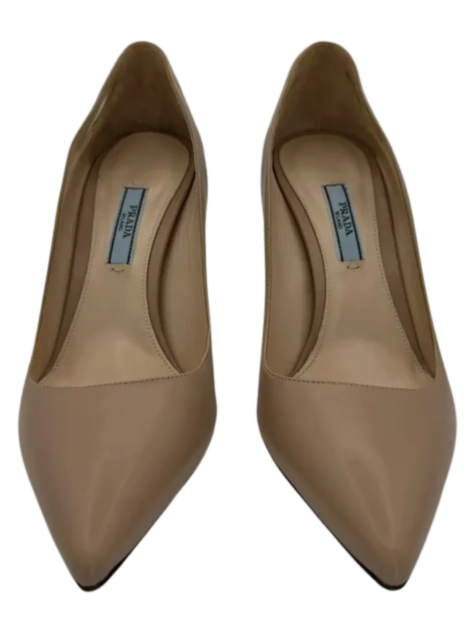 *New* Prada Nude/Metallic Pointed Toe Heels