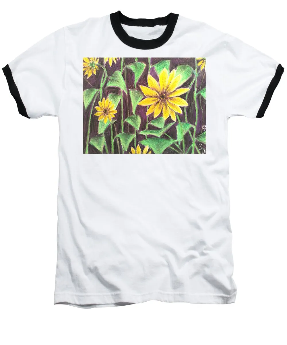 Nights of Sunflowers - Baseball T-Shirt