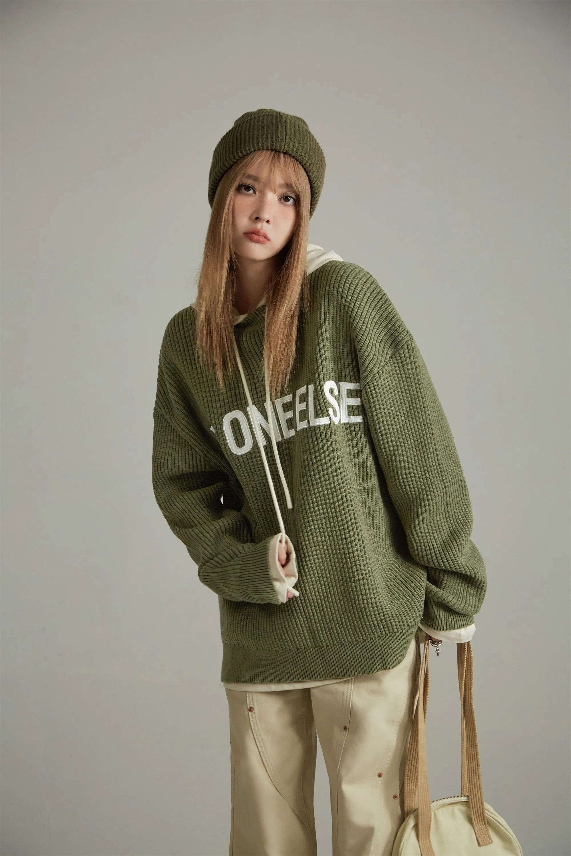 Noe Lettering Knit Sweater