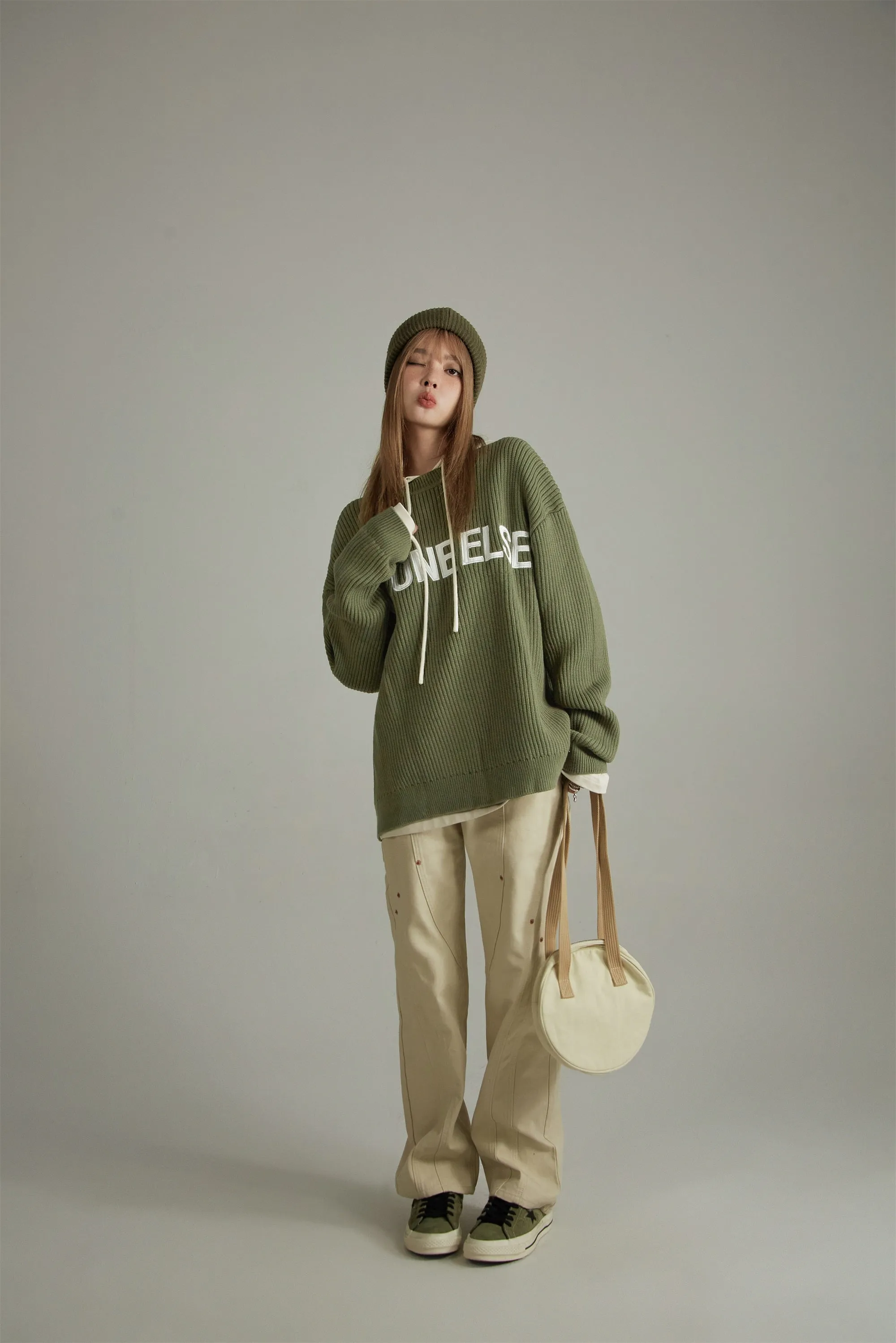 Noe Lettering Knit Sweater