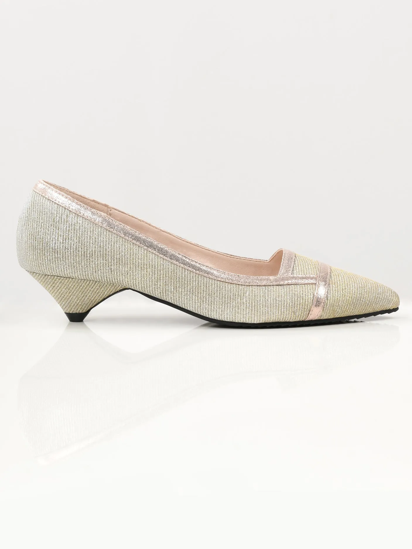 Pointed Shimmer Heels - Silver