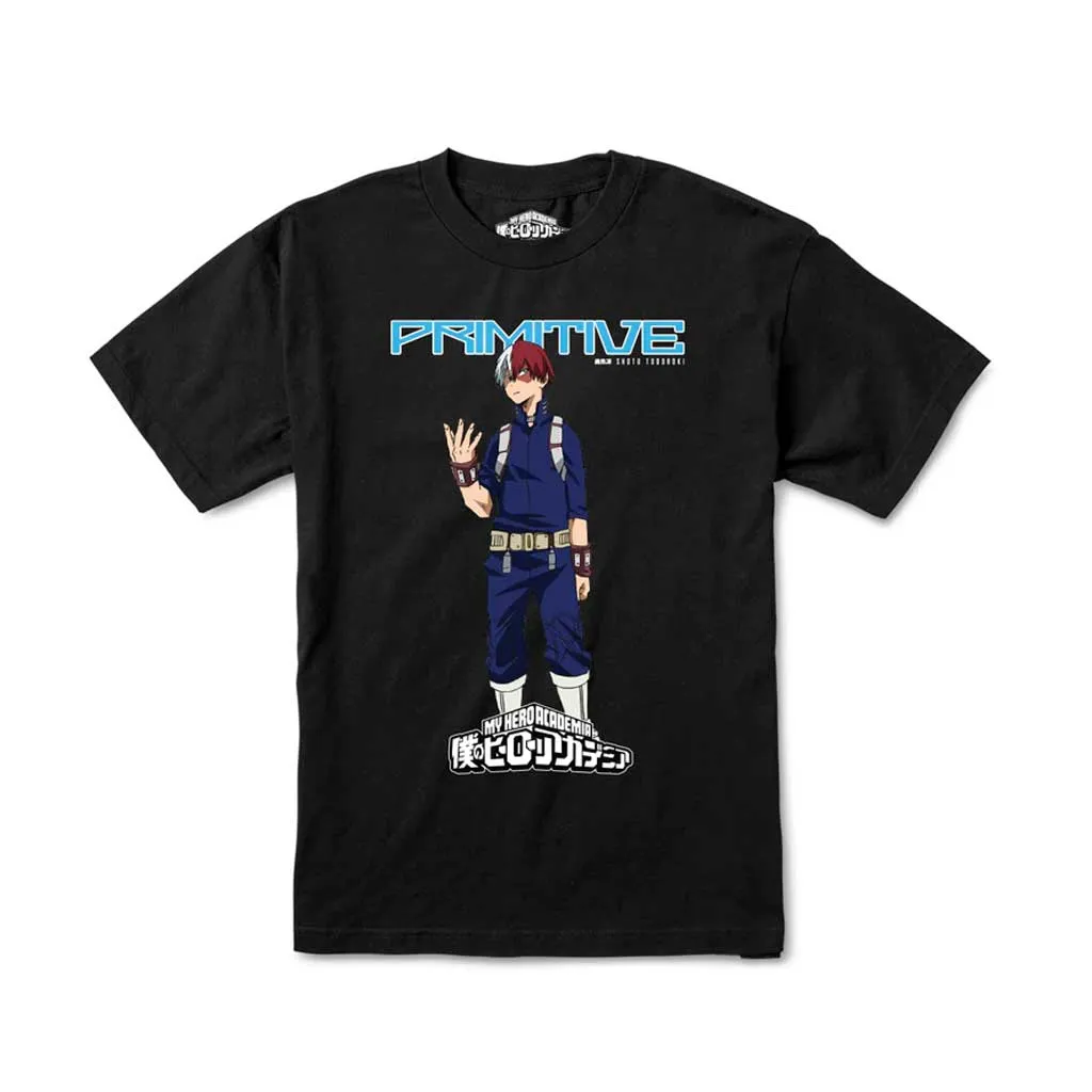 Primitive x My Hero Academia Shoto Todoroki Tee - Black