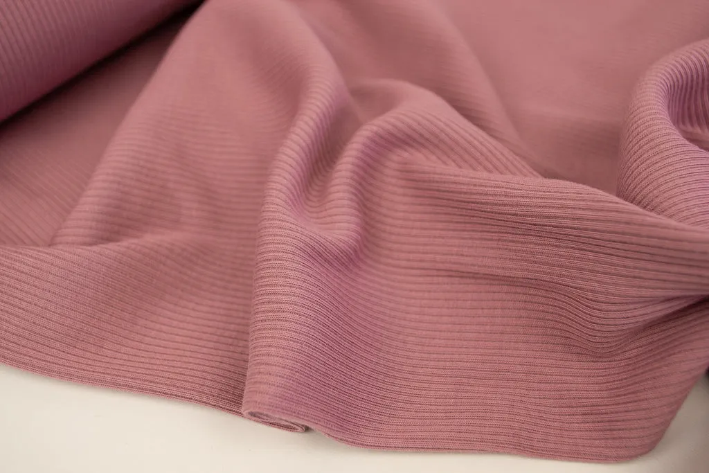 Ribbed Cotton Jersey - Old Rose Pink