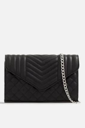 TOPSHOP - QUILTED SOFT FAUX LEATHER CLUTCH