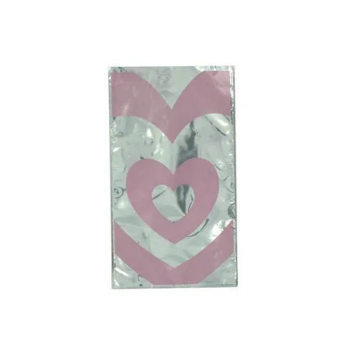 Valentine Pink Heart Goody Bags ( Case of 50 )