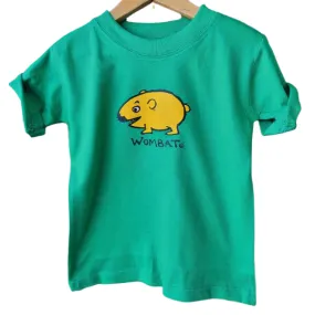 Wombat Ozi Varmints 100% Cotton T-Shirt Emerald - Wombat Flexi Print